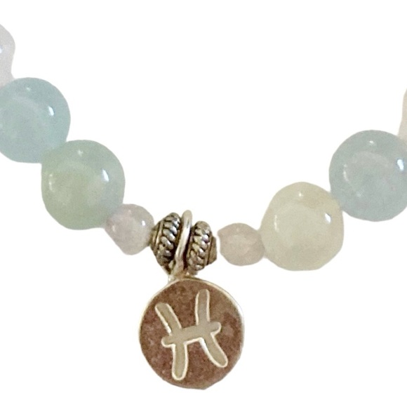 Pisces ♓️ Morganite Zodiac Bracelet - Picture 5 of 8